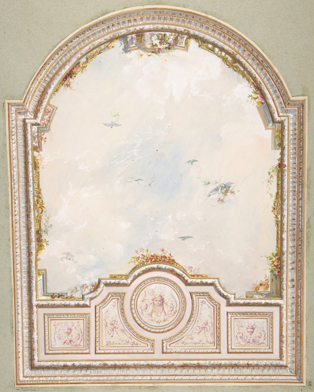 Design for a ceiling a trompe l