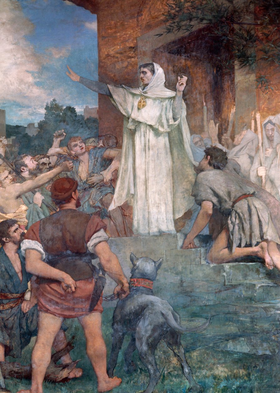 Saint Genevieve calms the Parisians by Jules Elie Delaunay