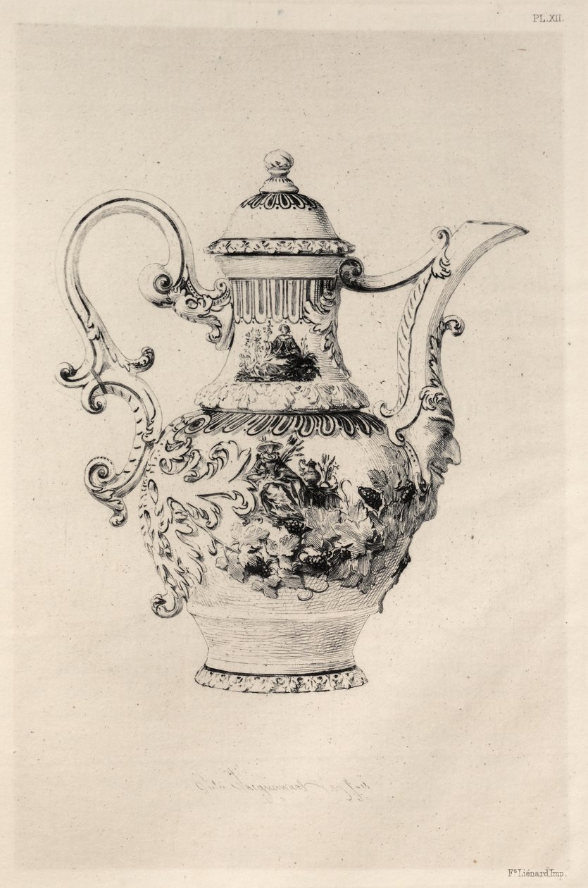 History of the Ceramic Art: A Descriptive and Philosophical Study of the Pottery Plate XII by Jules Ferdinand Jacquemart