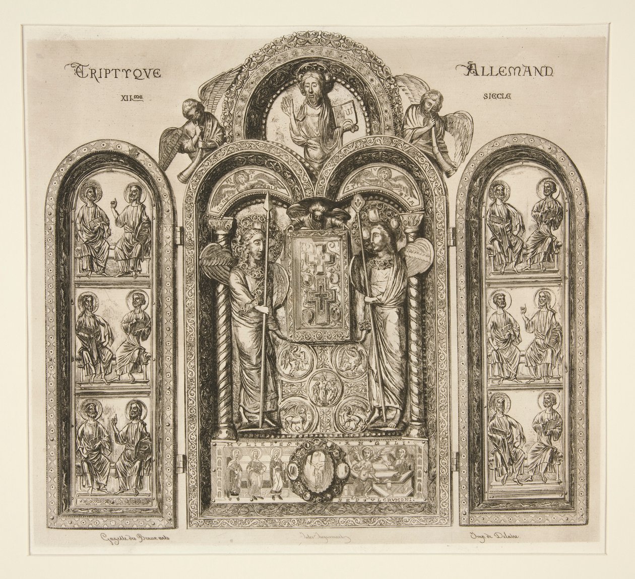 German Triptych, 12th Century by Jules Ferdinand Jacquemart