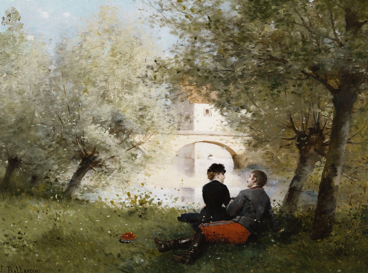 Along the River by Jules Frederic Ballavoine