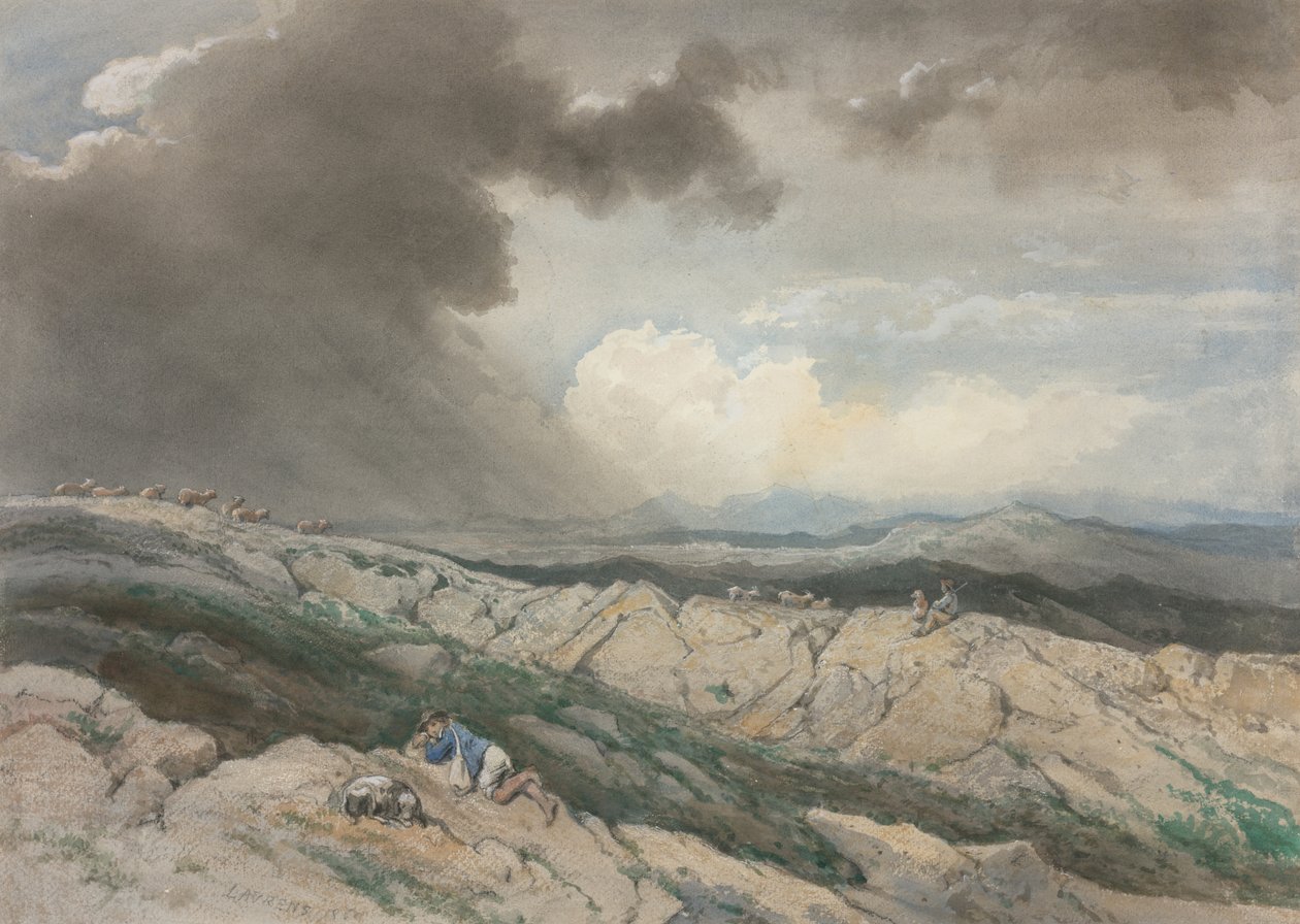 Landscape with Shepherds, c.1869 by Jules Joseph Augustin Laurens