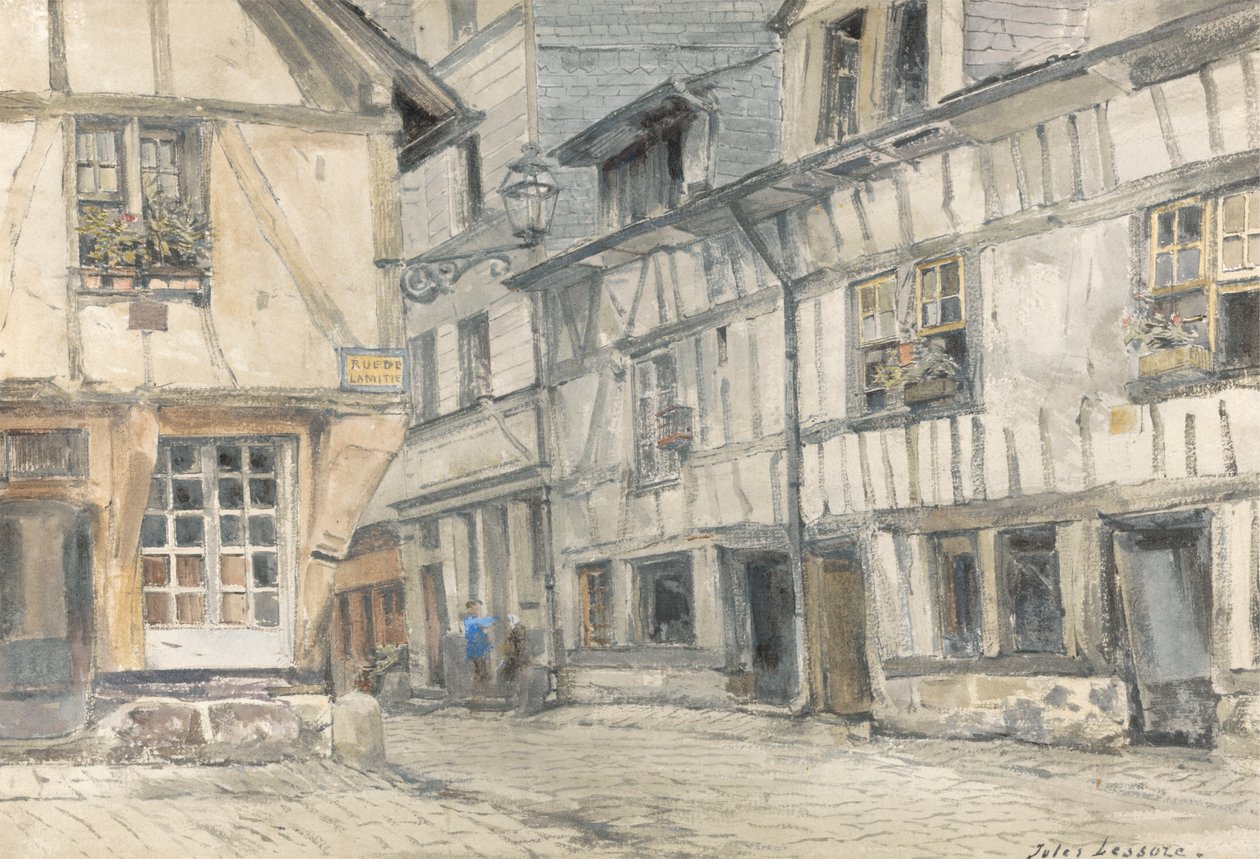 View of the Rue de Lamitie by Jules Lessore