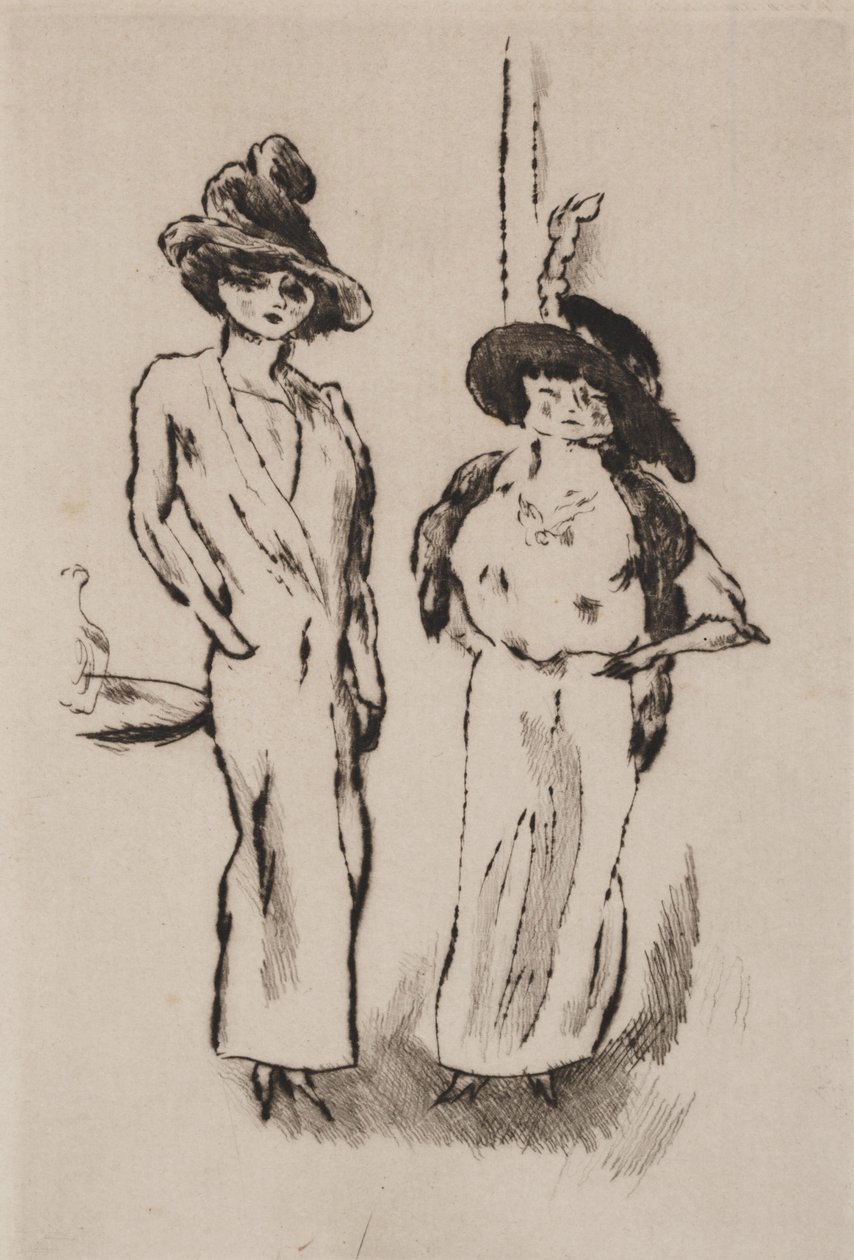 Two Women at the Ball by Jules Pascin