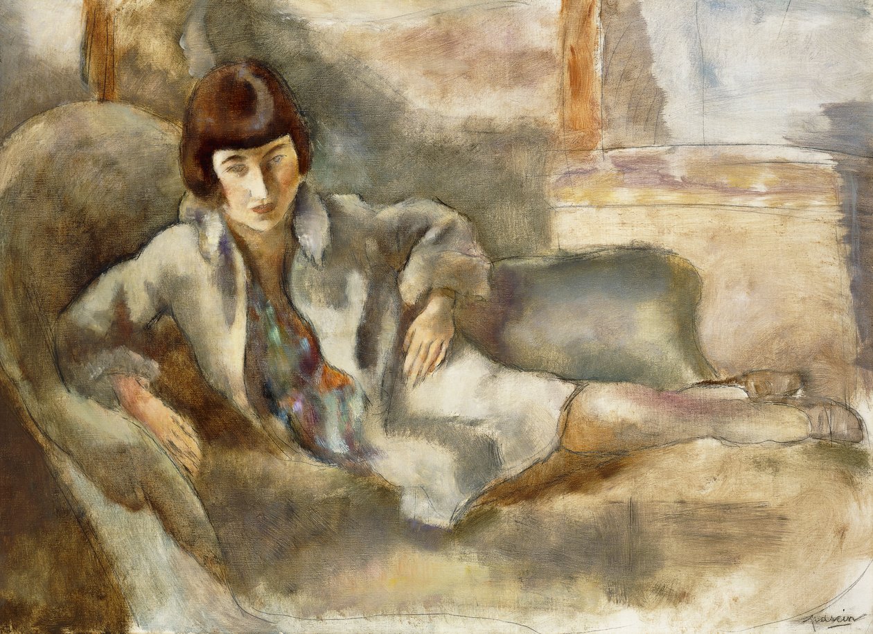Woman on a Couch, c.1927 by Jules Pascin