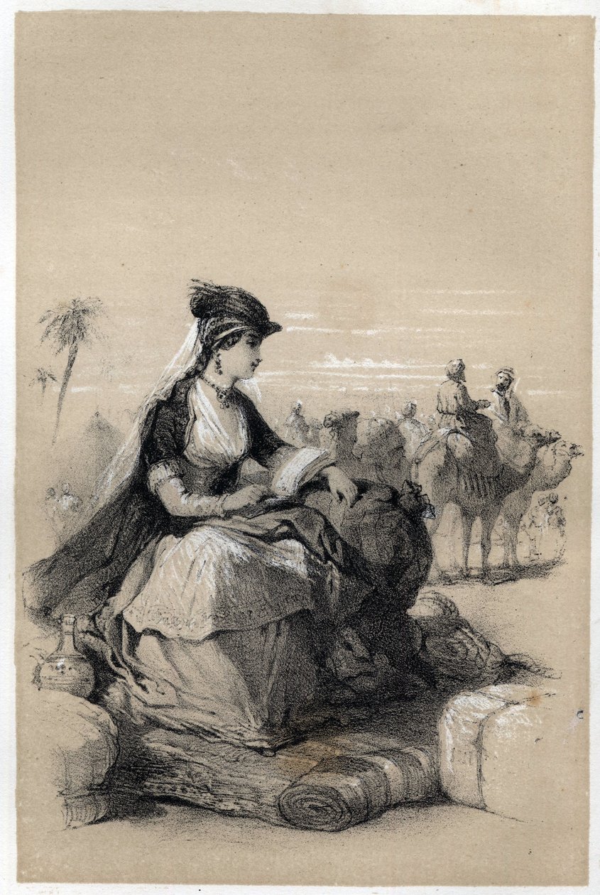Portrait of Lady Mary Wortley Montagu, British writer by Jules and Raunheim Hermann David