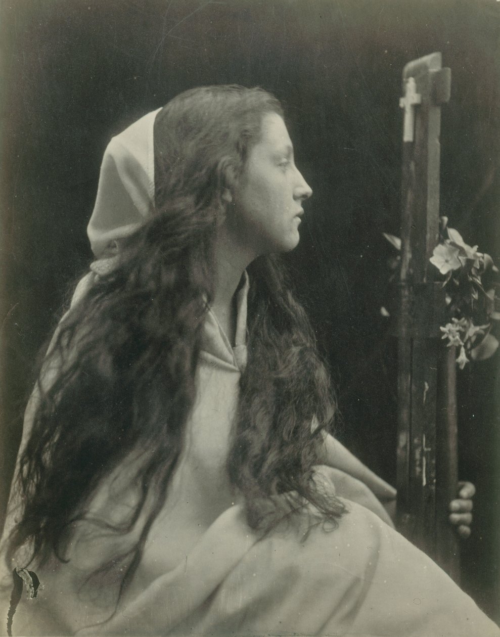 ("Lady with a crucifix") Mary Ann Hillier by Julia Margaret Cameron