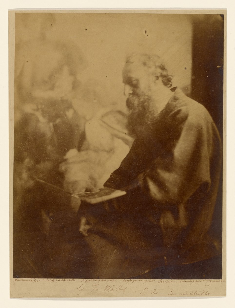 G. F. Watts R. A. in his Studio by Julia Margaret Cameron