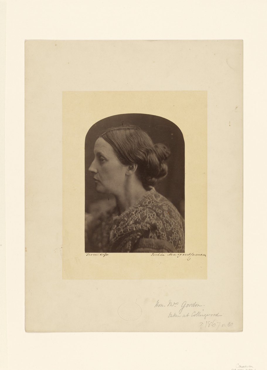 Hon. Mrs. Gordon / Caroline Emilia Mary Hershel by Julia Margaret Cameron