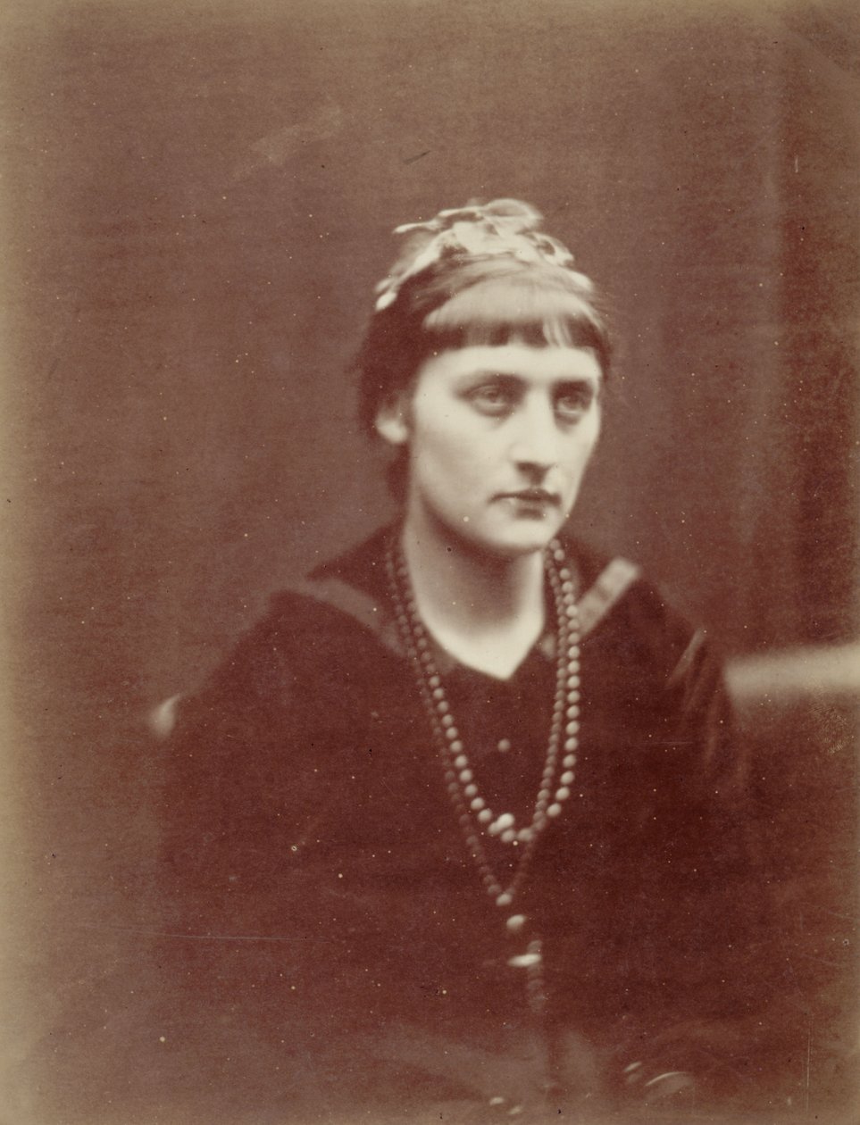 Portrait of a Woman with Two Necklaces by Julia Margaret Cameron