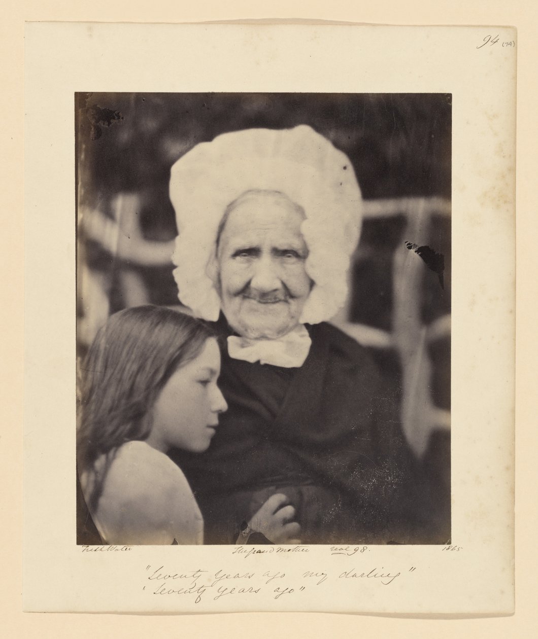 Seventy Years Ago, My Darling, Seventy Years Ago by Julia Margaret Cameron