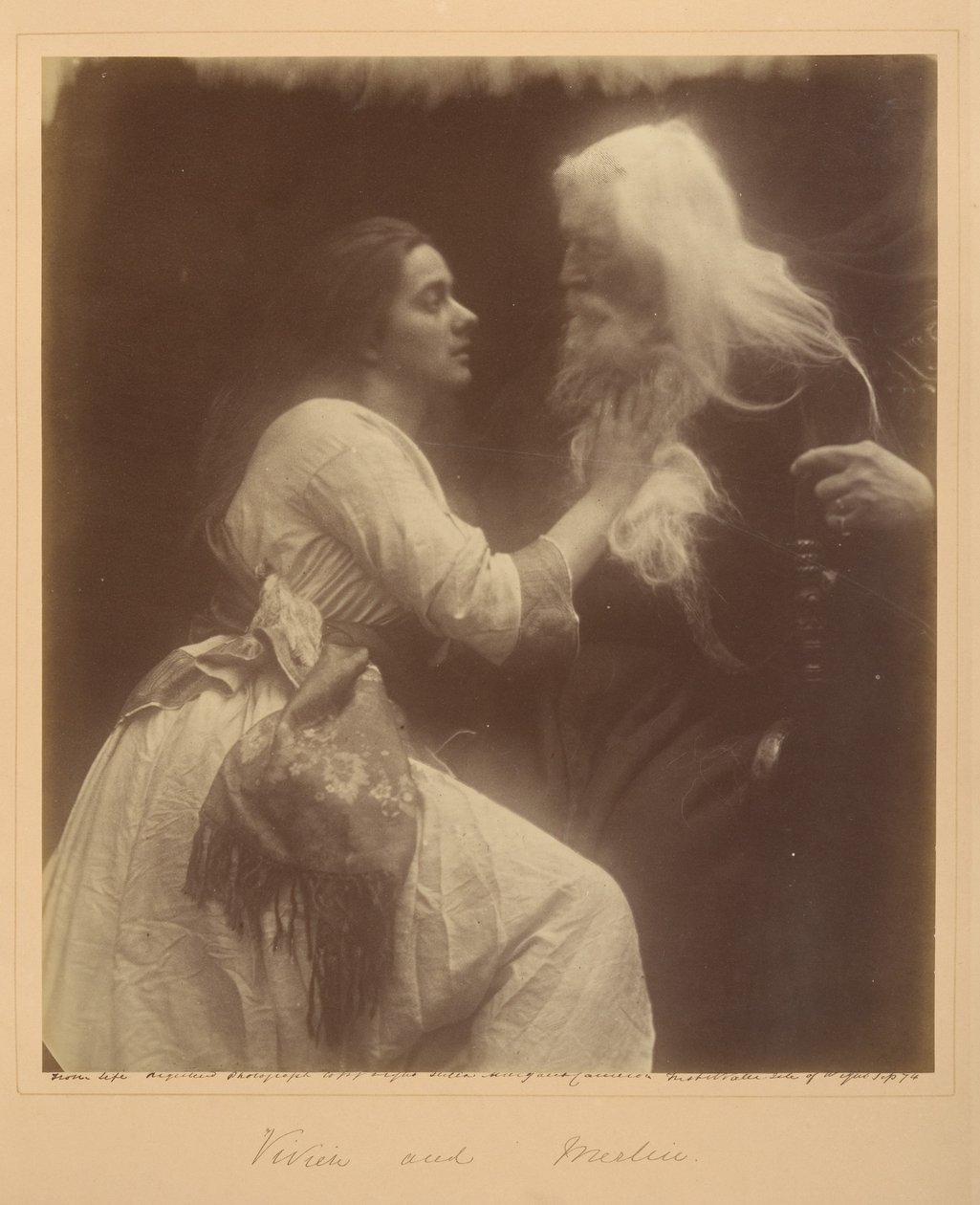 Vivien and Merlin by Julia Margaret Cameron