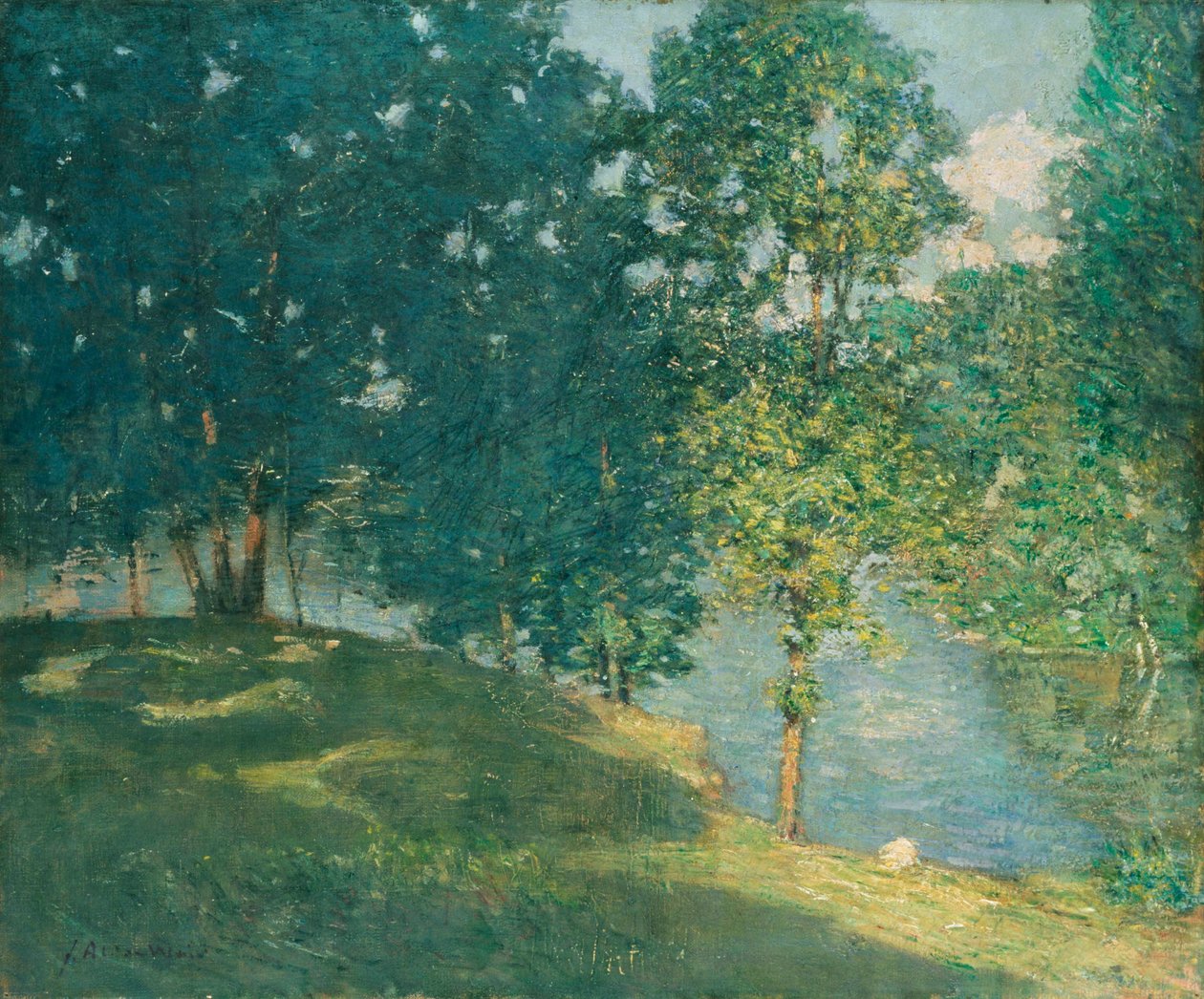 Afternoon by the Pond by Julian Alden Weir