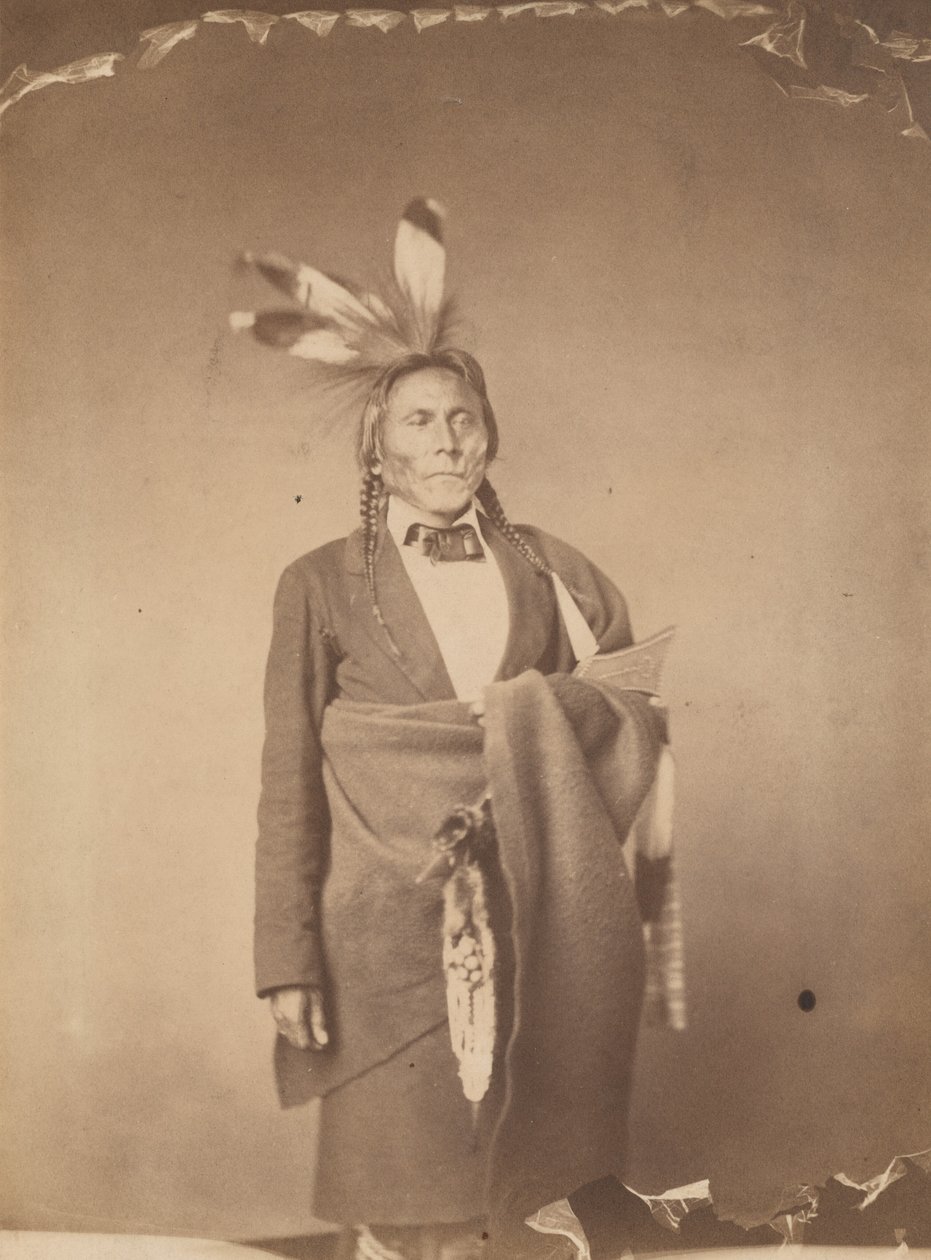 Hin-han-du-ta, The Red Owl, a Chief of the Mde-wa-kan-ton Sioux, 1858 by Julian Vannerson