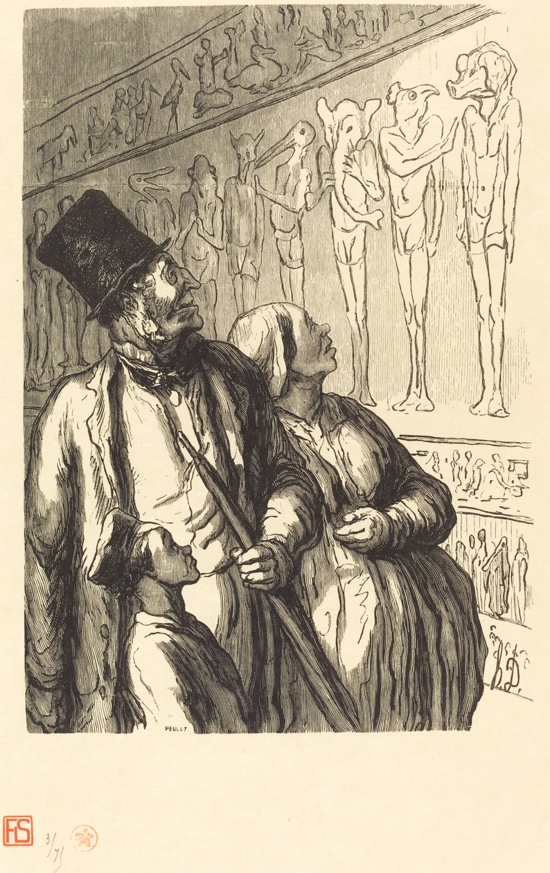 Universal Exposition: Egyptian Section by Julien Antoine Peulot after Honoré Daumier