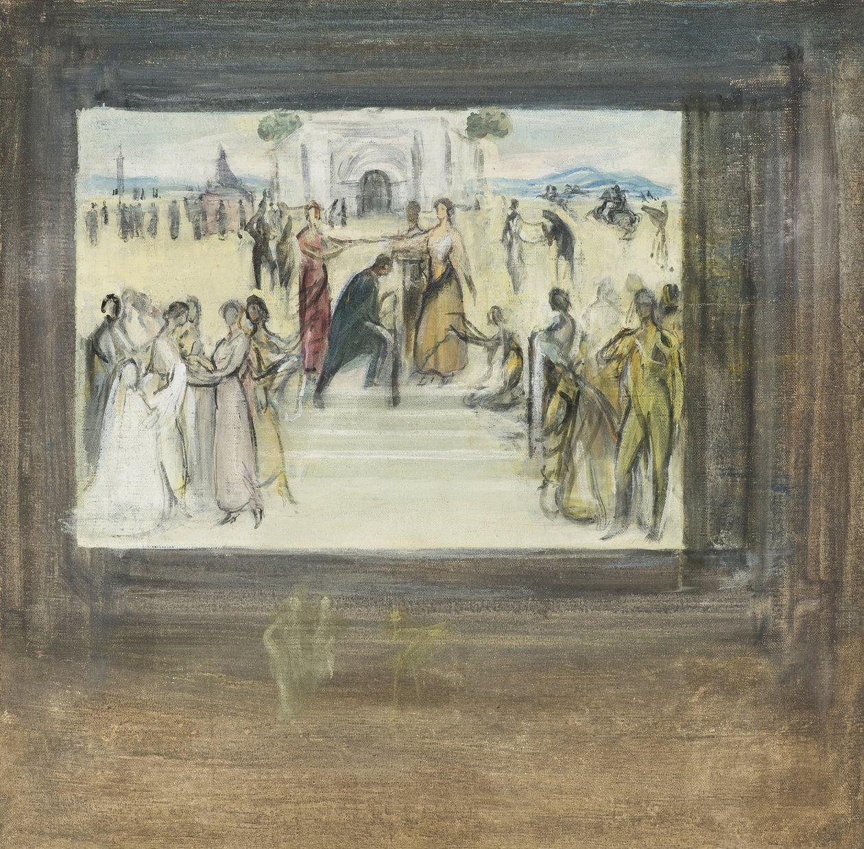 Sketch of The Consecration of the Copla by Julio Romero de Torres