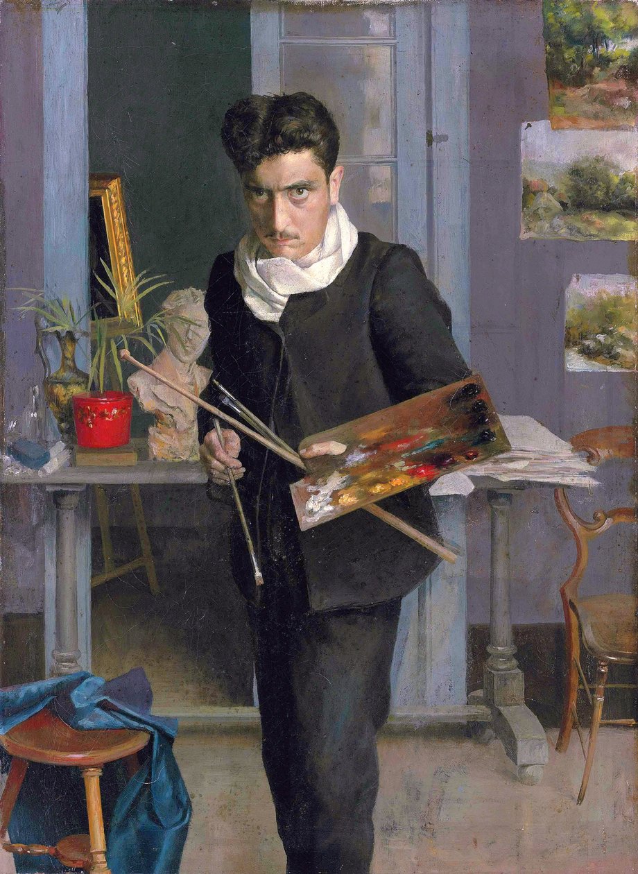 Young Self-Portrait by Julio Romero de Torres