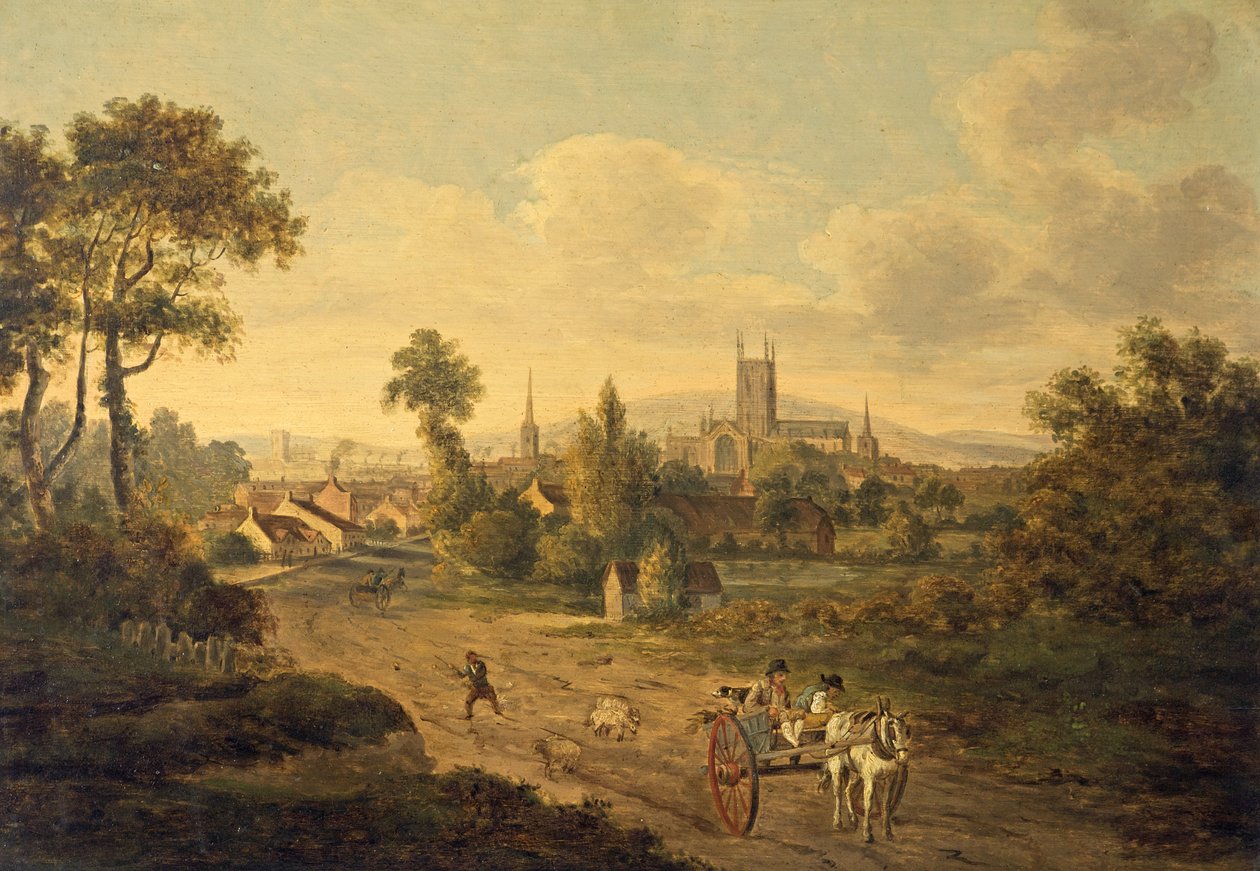 Gloucester from St Mary Magdalen, c.1780 by Julius Caesar Ibbetson