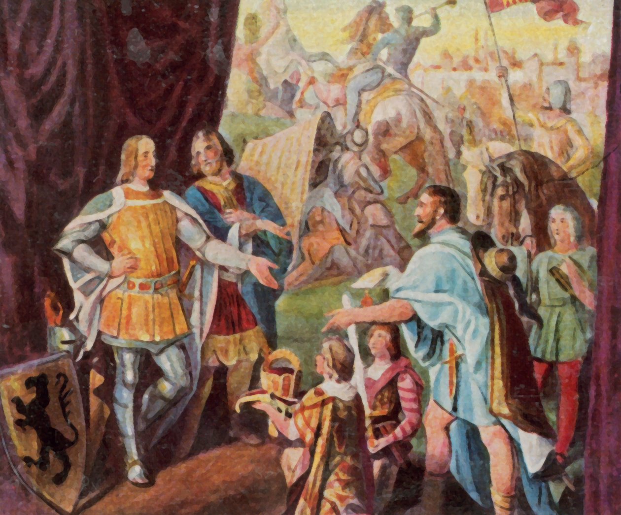 Rudolf of Habsburg receives the news of his election as German king by Julius (after) Schnorr von Carolsfeld