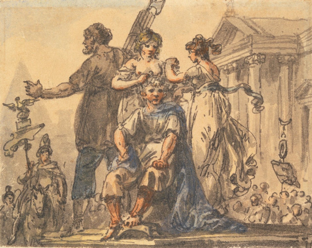 Forming the Civic Crown by Julius Caesar Ibbetson