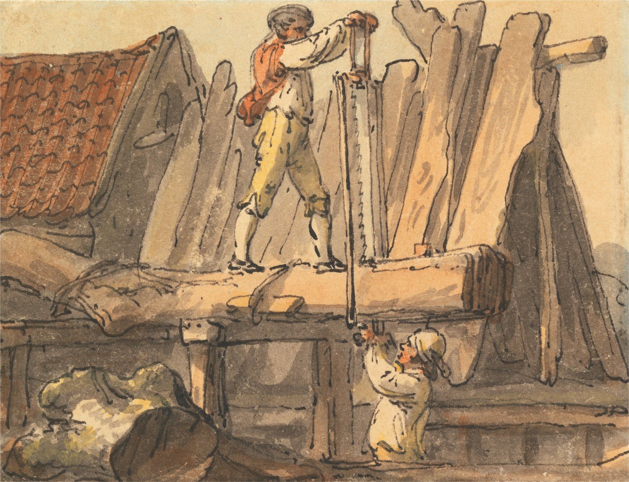 Sawed into Planks by Julius Caesar Ibbetson