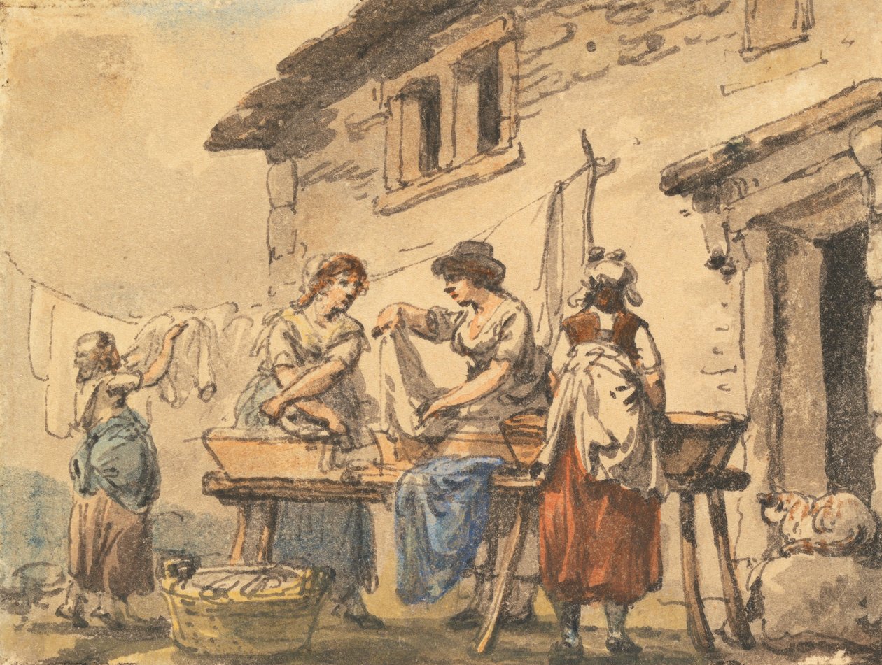 Washing with Ashes by Julius Caesar Ibbetson