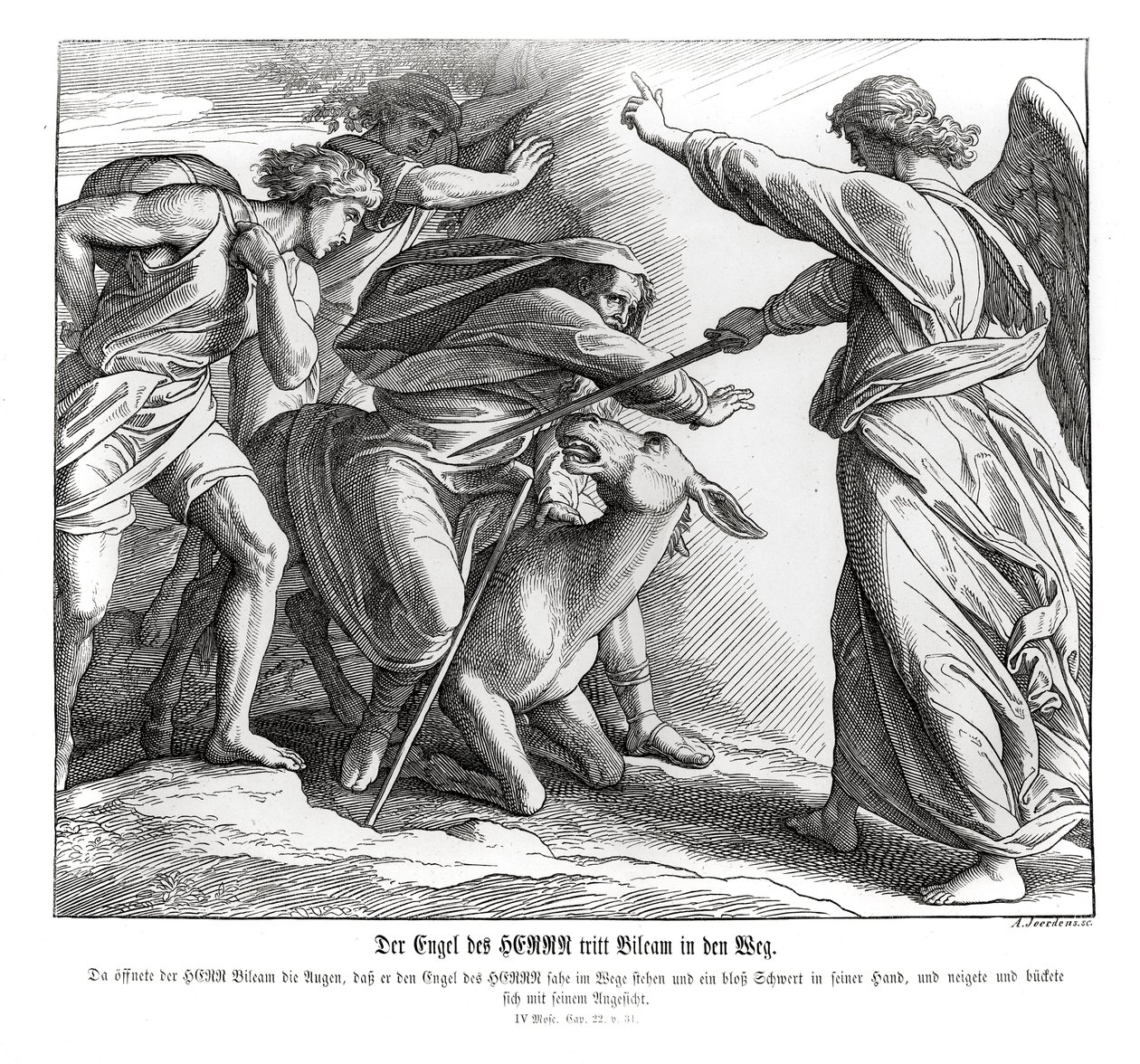 Balaam Meets the Angel of the Lord by Julius Schnorr von Carolsfeld