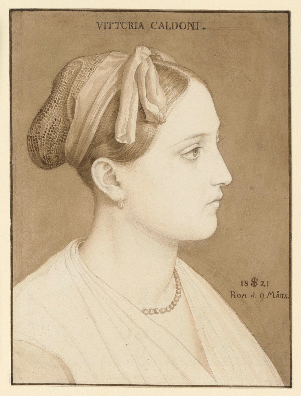Portrait of Vittoria Caldoni by Julius Schnorr von Carolsfeld