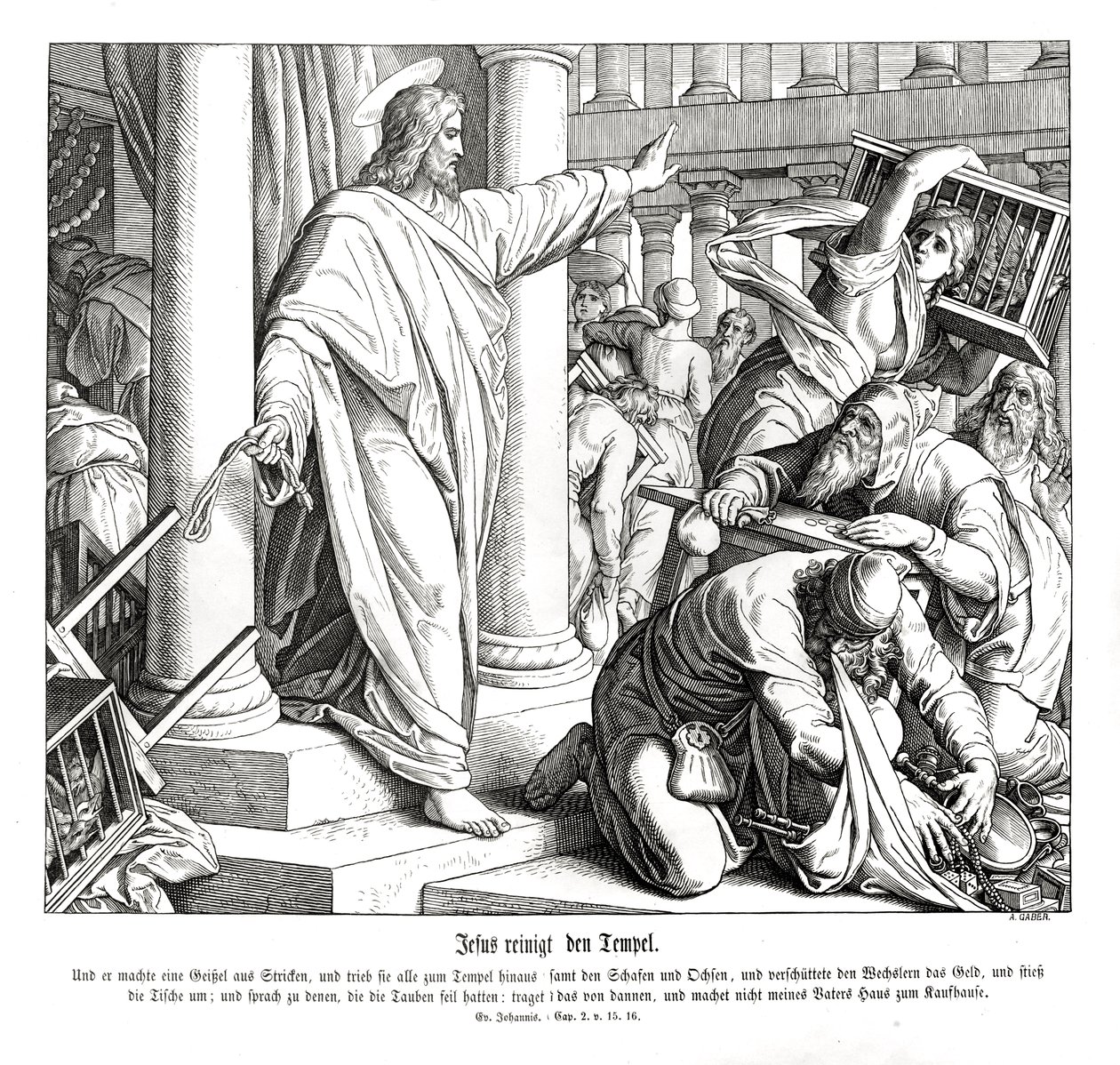 Cleansing of the temple, Gospel of John by Julius Schnorr von Carolsfeld