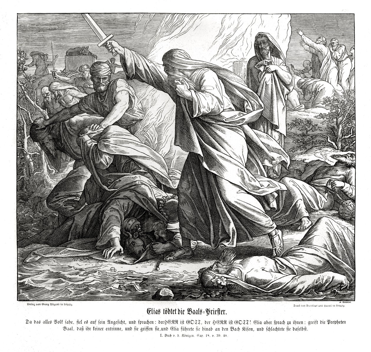 Elijah Slays the Prophets of Baal by Julius Schnorr von Carolsfeld