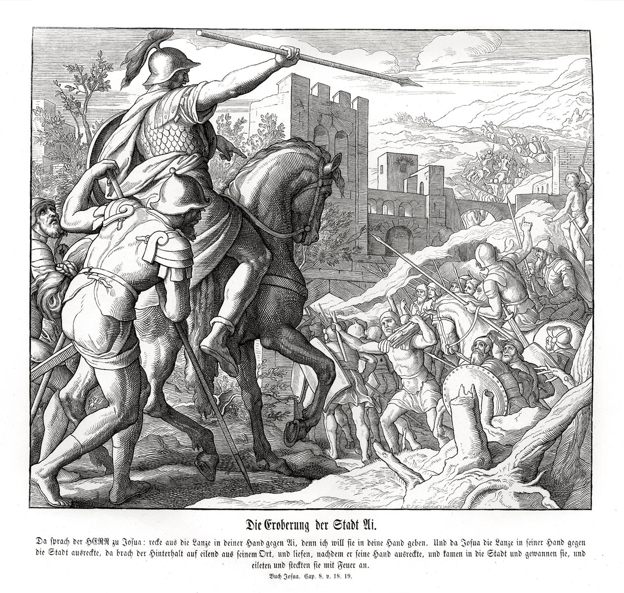 Joshua Takes the City of Ai by Julius Schnorr von Carolsfeld