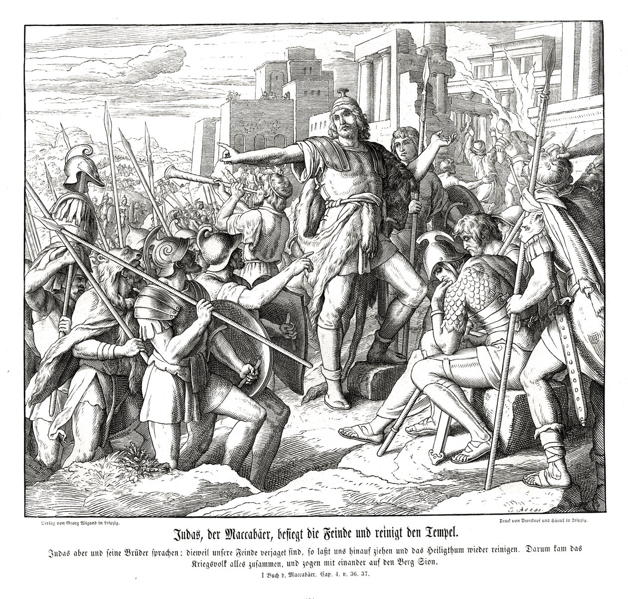 Judas the Maccabee Defeats His Enemies by Julius Schnorr von Carolsfeld