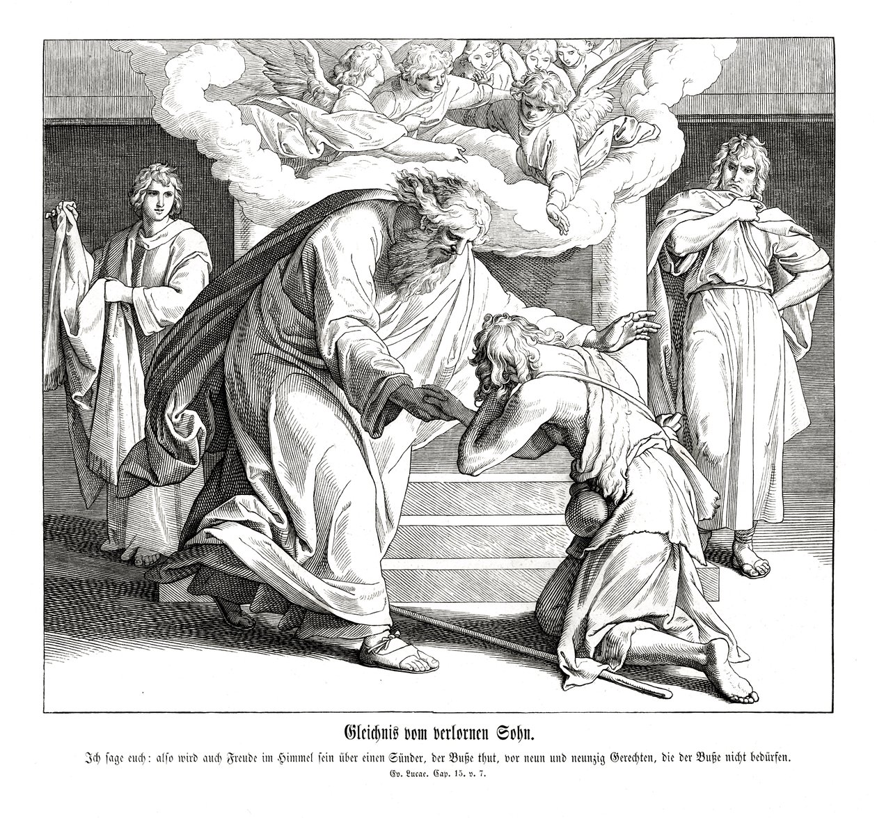 Parable of the good Samaritan, Gospel of Luke by Julius Schnorr von Carolsfeld