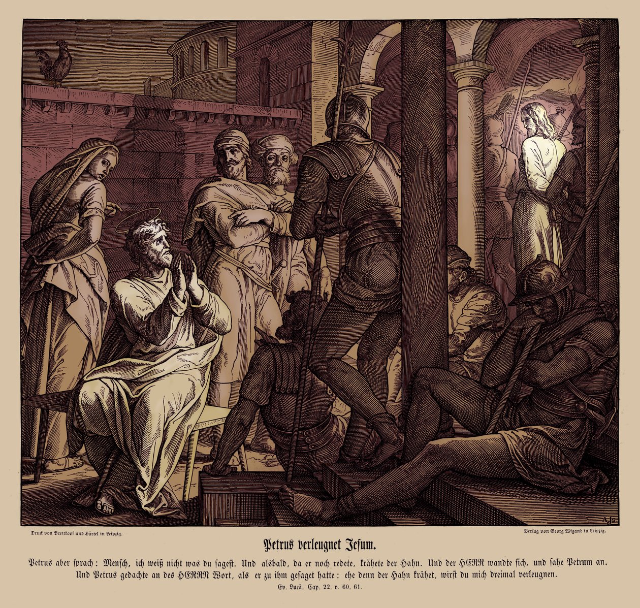Peter Denies Jesus by Julius Schnorr von Carolsfeld