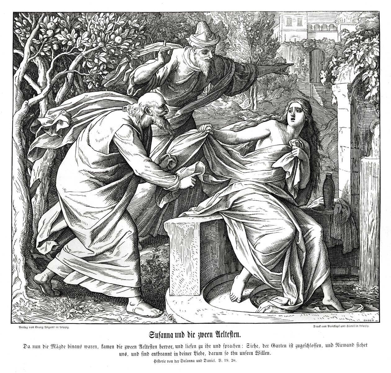 Susanna and the elders, Susanna and Daniel by Julius Schnorr von Carolsfeld