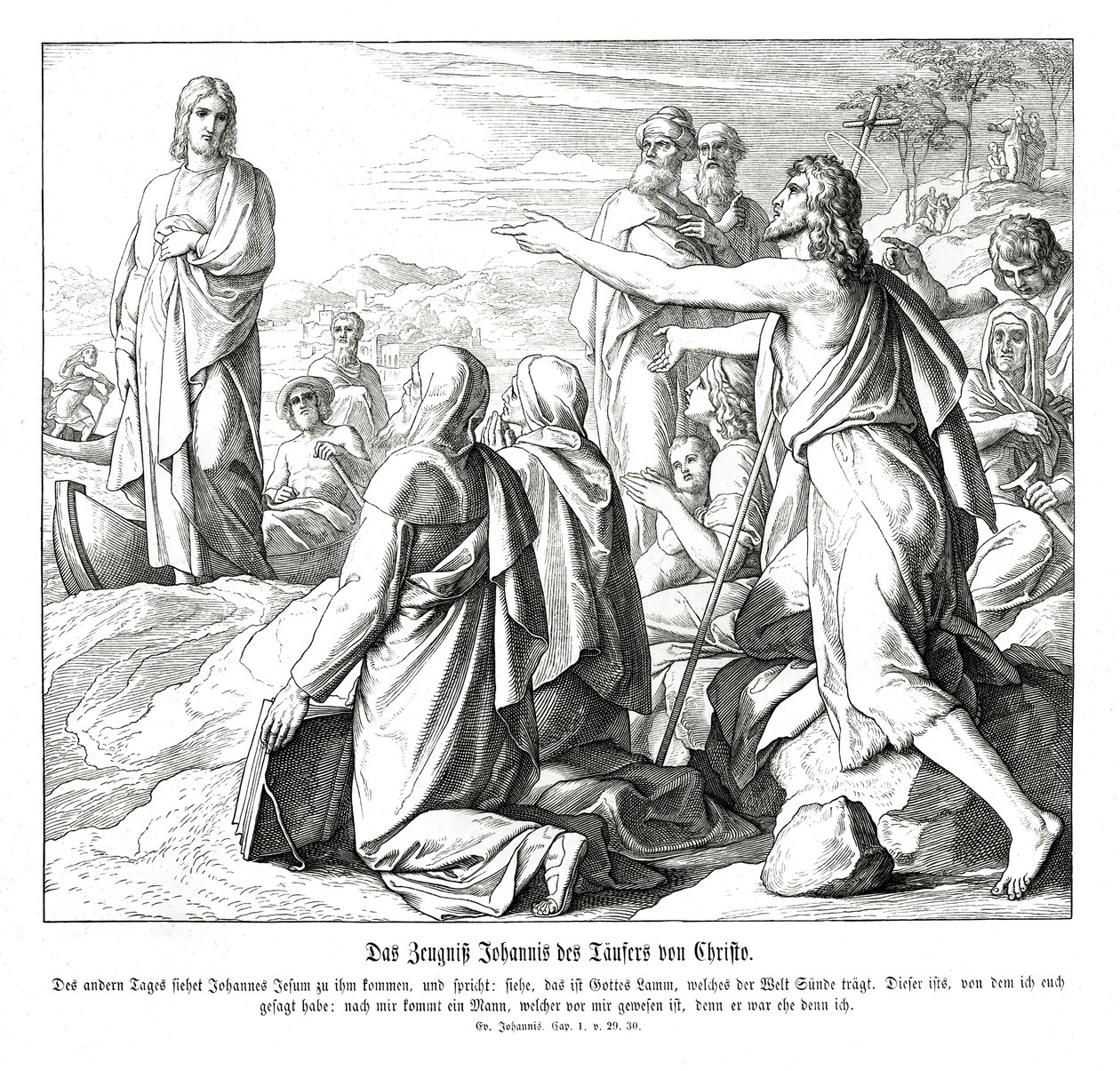 Testimony of John the Baptist, Gospel of John by Julius Schnorr von Carolsfeld