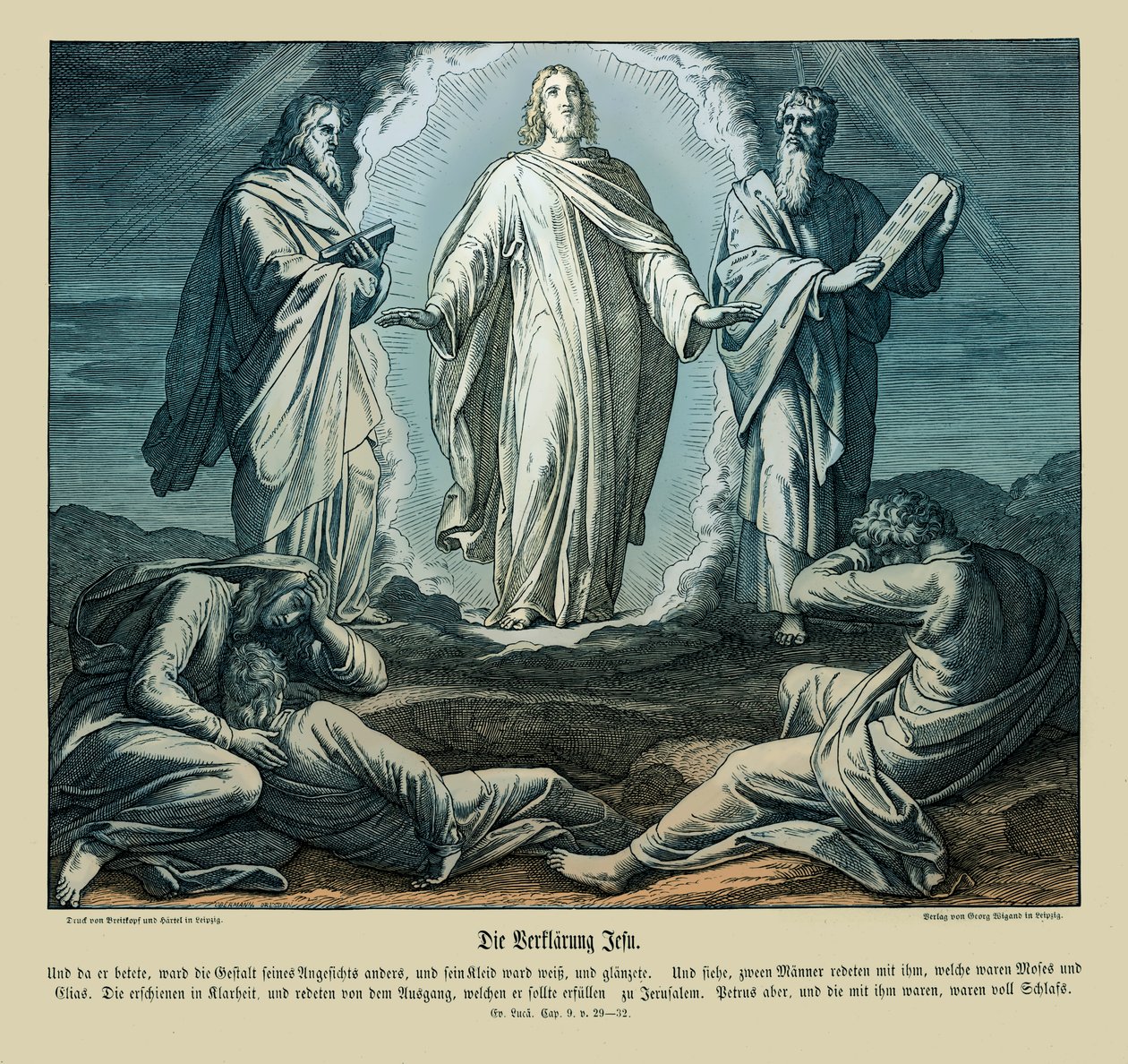 Transfiguration of Jesus, Gospel of Luke by Julius Schnorr von Carolsfeld