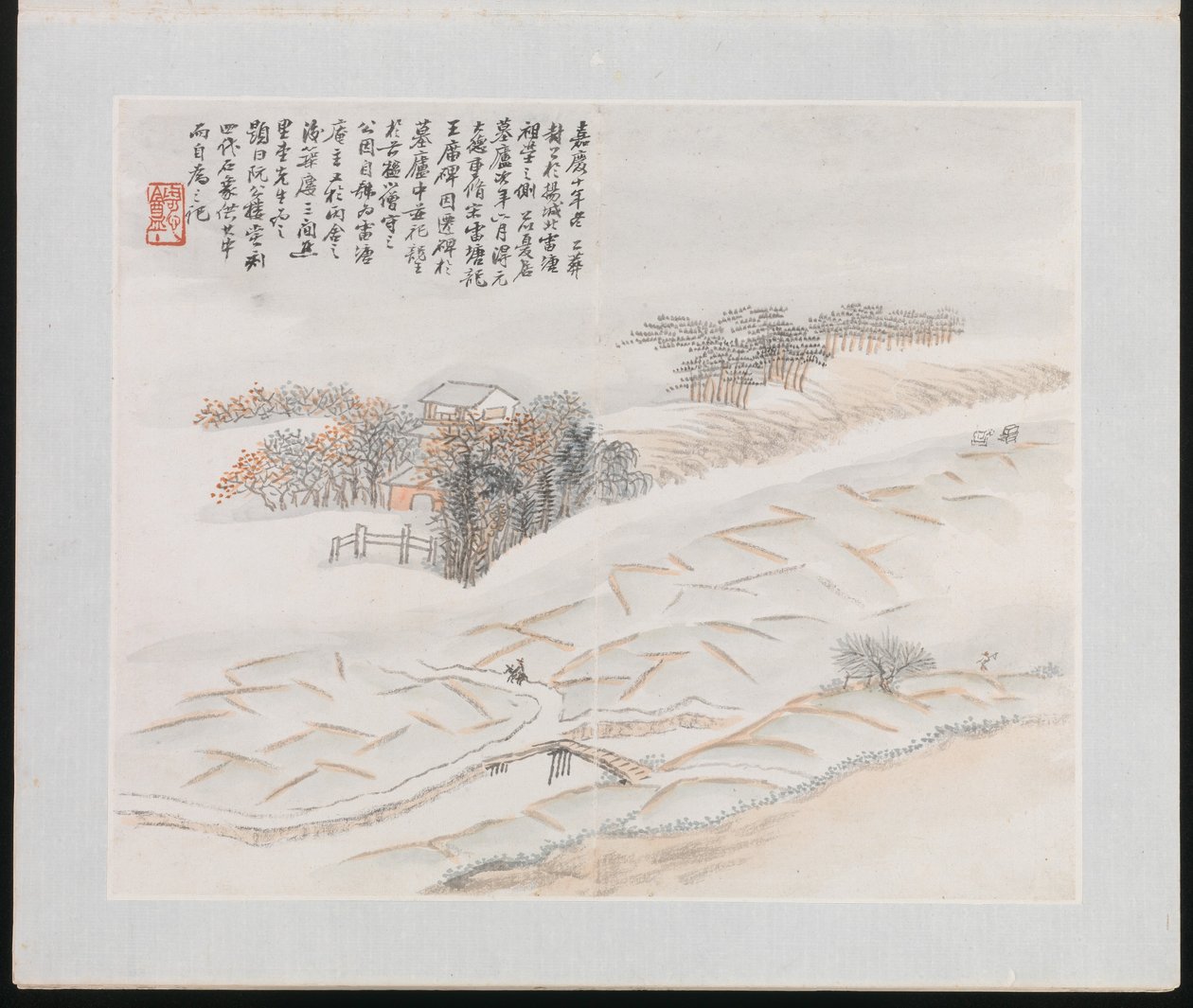 Ten Sites Associated with Ruan Yuan, 1883 (album of ten paintings) by Jun Wang