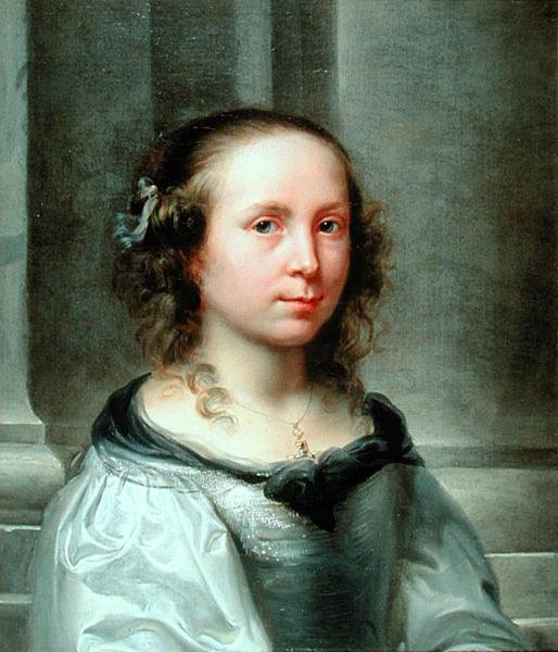 Portrait of a Girl with a Watchful or Guarded Look by Jurgen (attr. to) Ovens