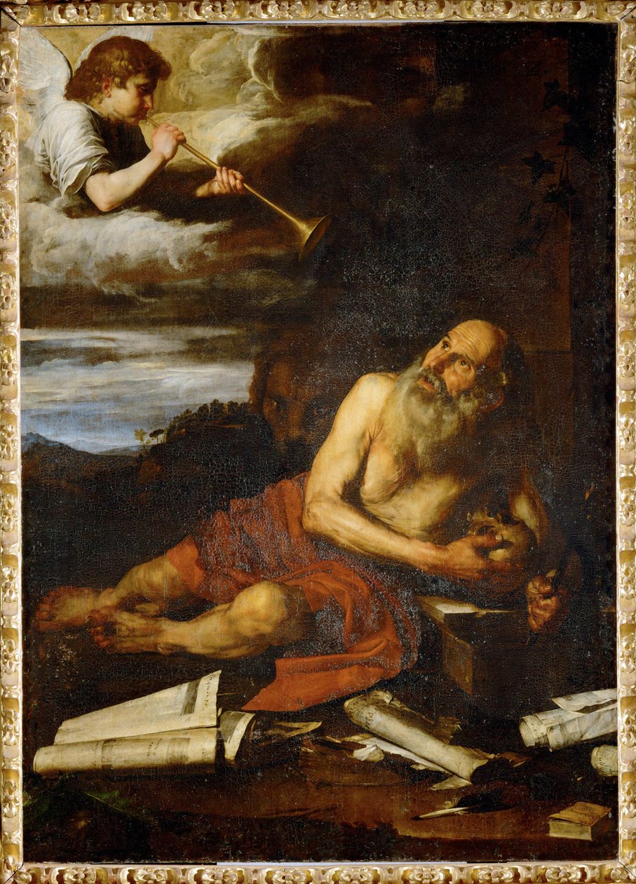 Saint Jerome with the Angel of the Last Judgement by Jusepe de (1591-1652) Ribera