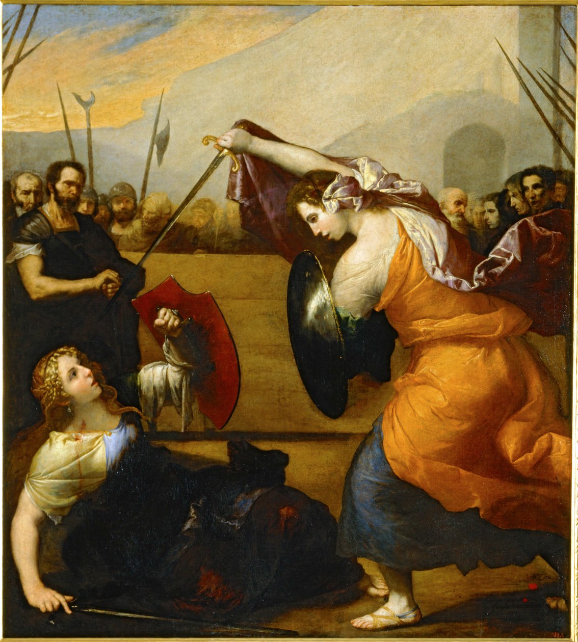 The Duel of Isabella de Carazzi and Diambra de Pottinella by Jusepe de (1591-1652) Ribera
