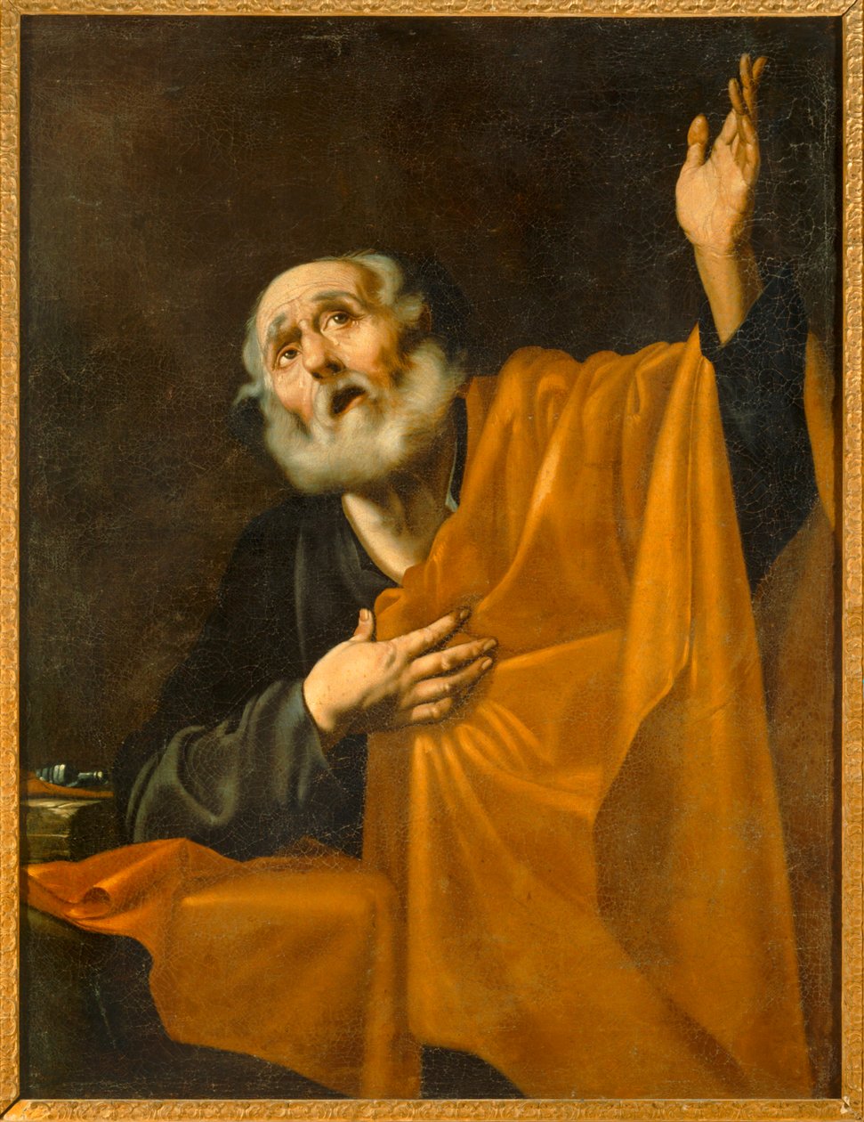 Copy After Ribera. The Tears of Saint Peter by Jusepe de Ribera