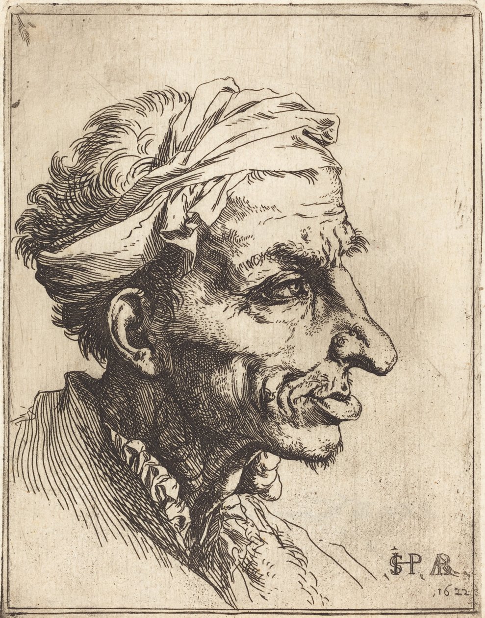 Small Grotesque Head by Jusepe de Ribera