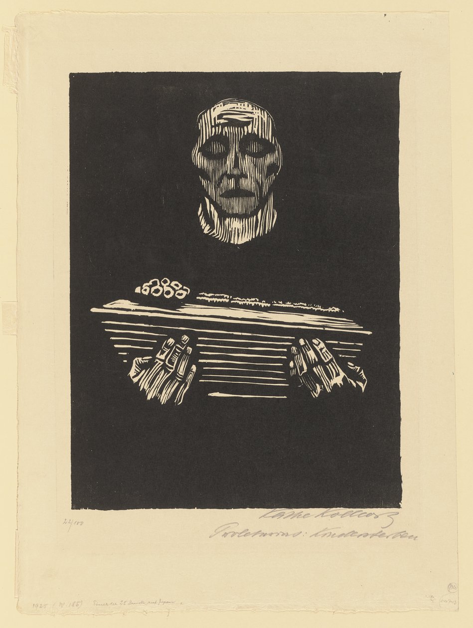 Plate 3 of the Series "Proletariat" by Käthe Kollwitz