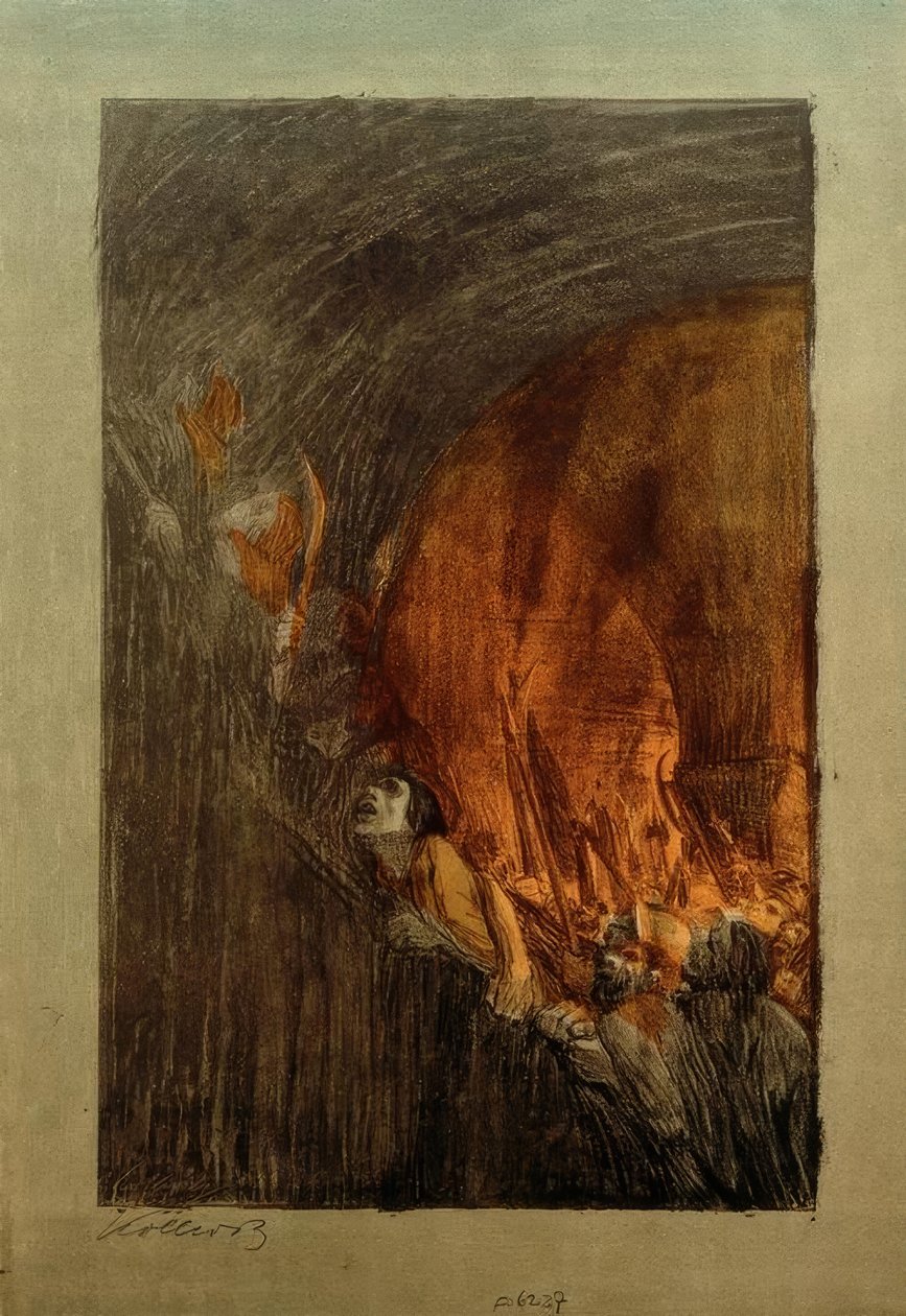 Käthe Kollwitz, Arming Vault by Käthe Kollwitz