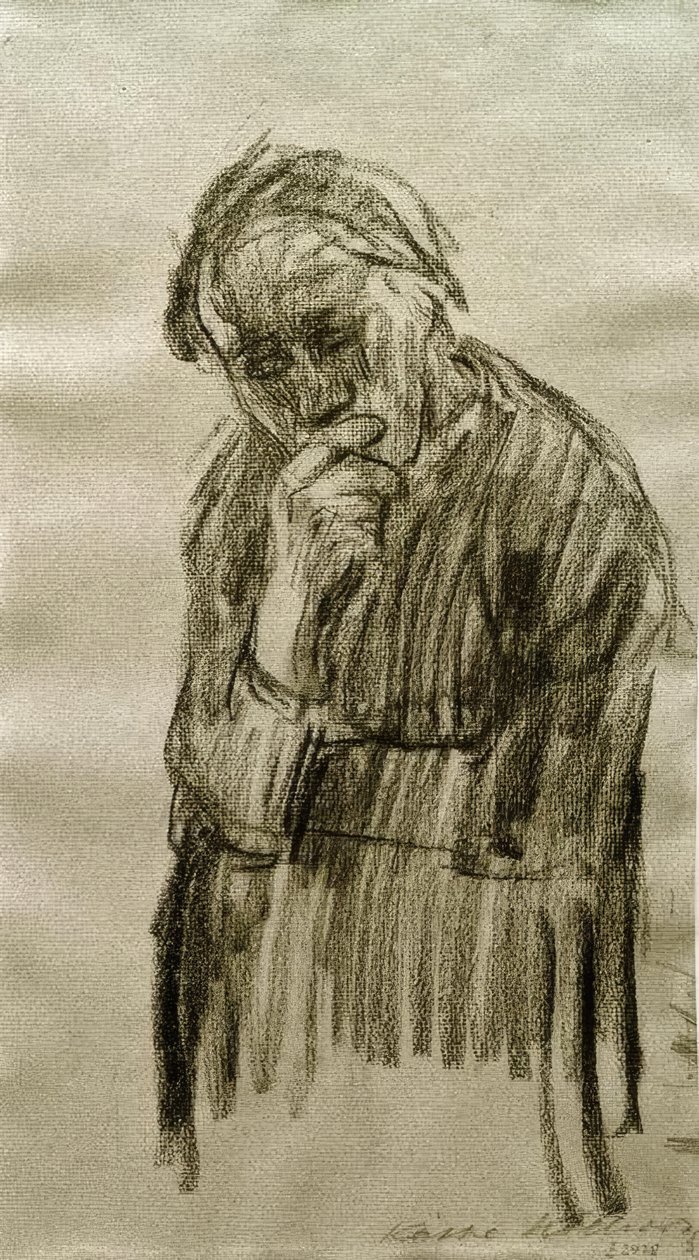 Standing Woman, Head Resting on Right Hand by Käthe Kollwitz