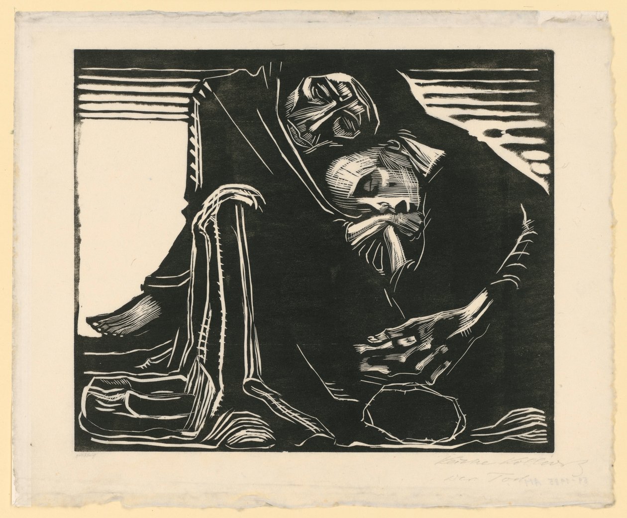 Death with Woman in Lap (3rd and Final Version, 7th State) by Käthe Kollwitz