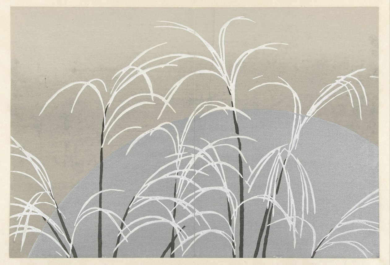 Moon and Grass by Kamisaka Sekka