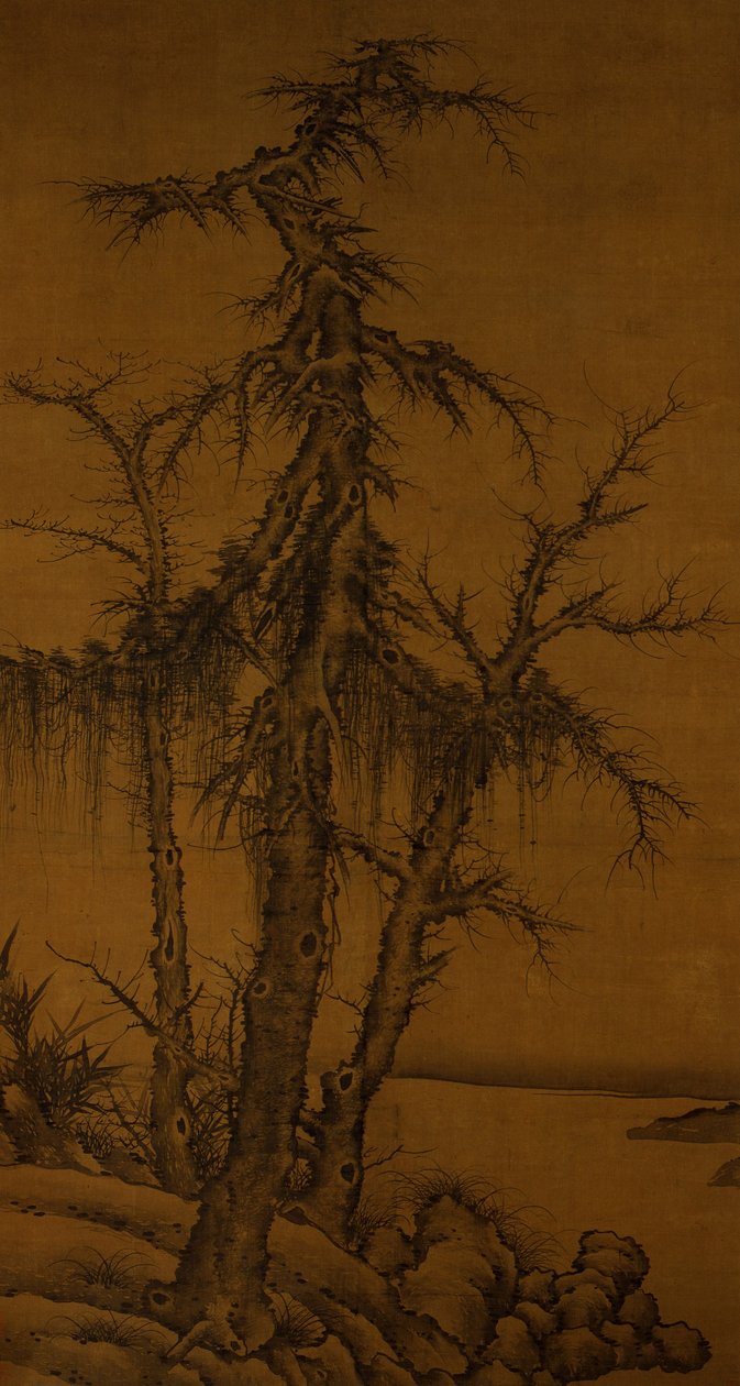 Old Trees, Bamboo, and Rocks, c.1300 by Kan Li