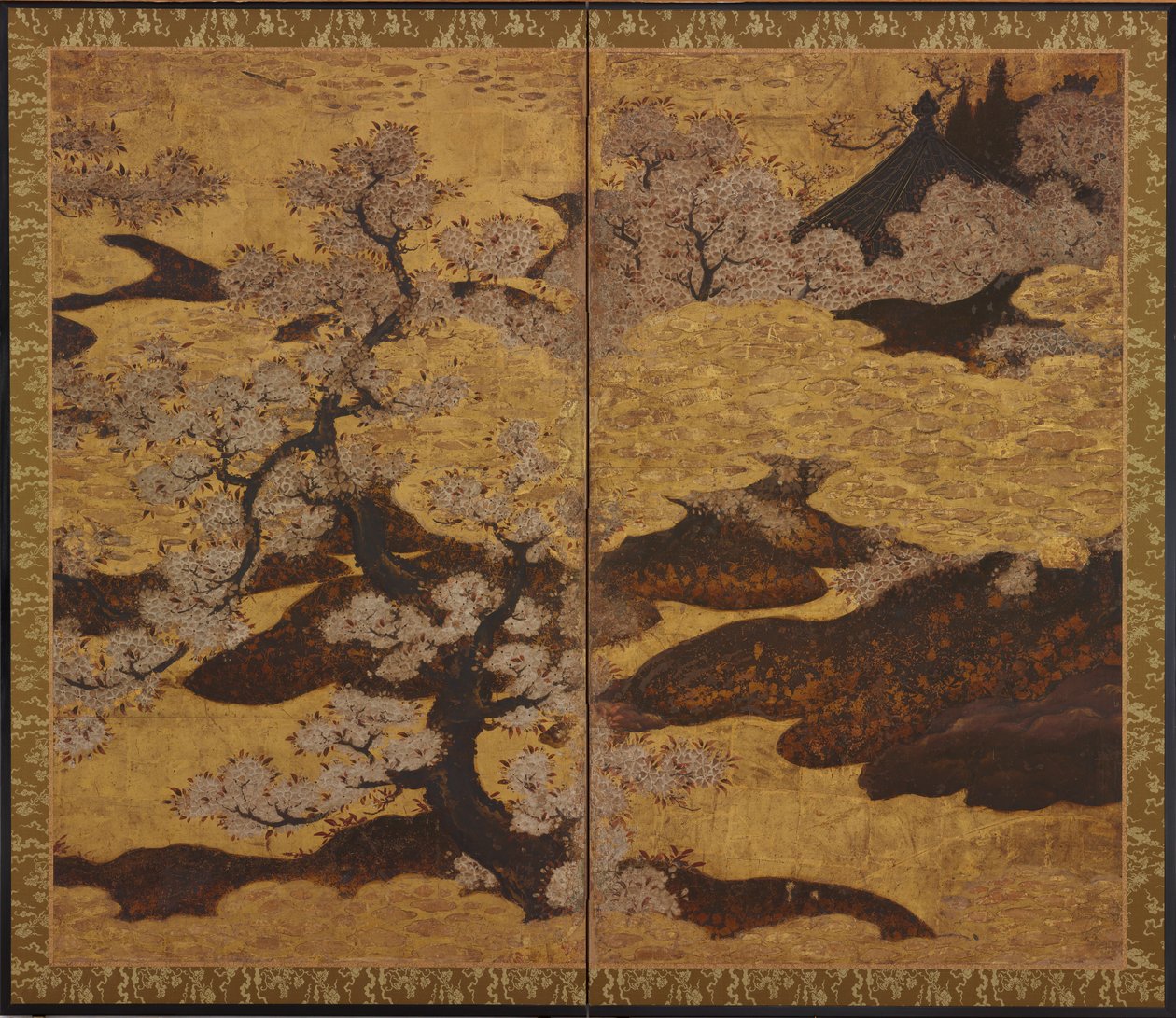 Blossoming Cherry Trees by Kano Sanraku: Buy fine art prints